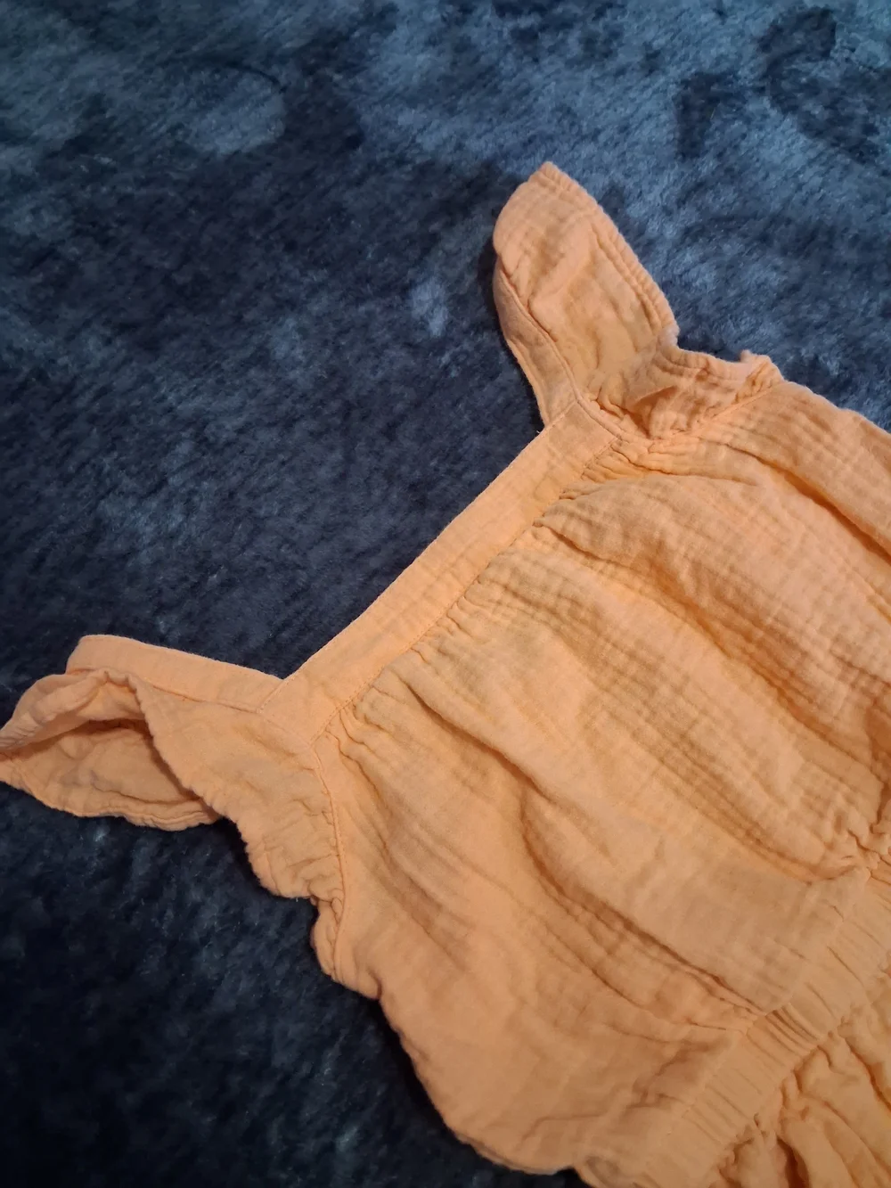 Wonder Nation Orange Shorts Sleeveless Romper Girls 7/8 100% Cotton